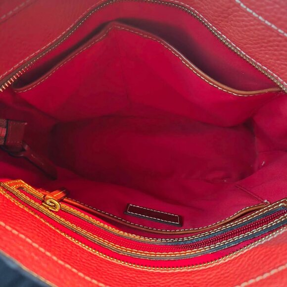 Dooney & Bourke Leather Orange Geranium Tote/shoulder bag - Picture 3 of 4